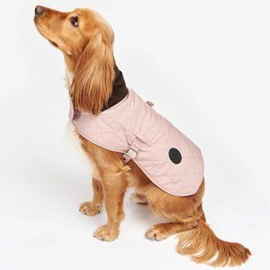 NWT Barbour Pink Quilted Dog Coat, Size Medium